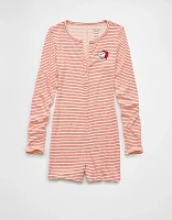 AE Peanuts Striped Plush Romper