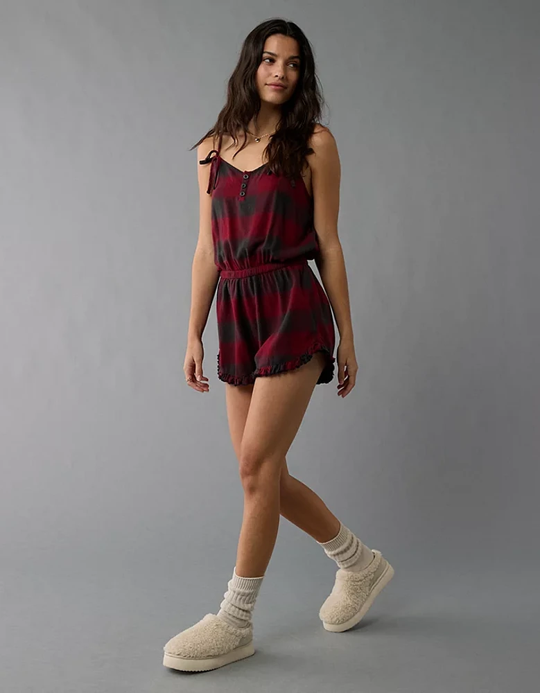 AE Flannel Lounge Romper