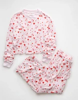 AE Snoopy Valentine's Day Plush Pants PJ Set