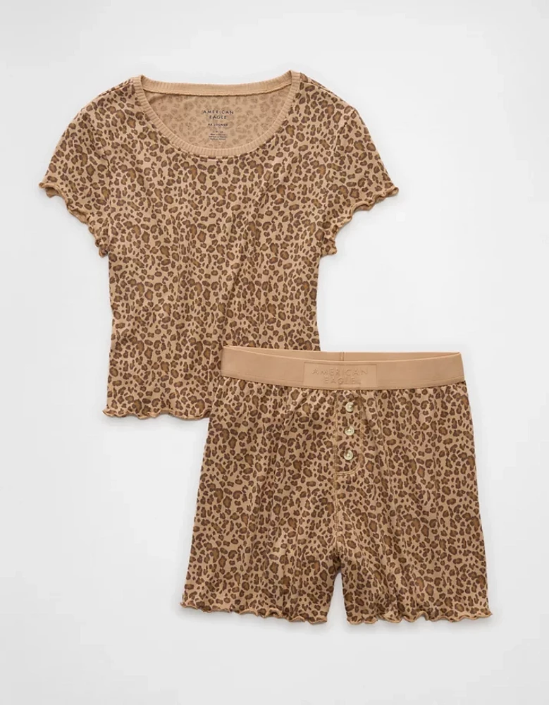 AE Printed Plush Baby Tee PJ Set
