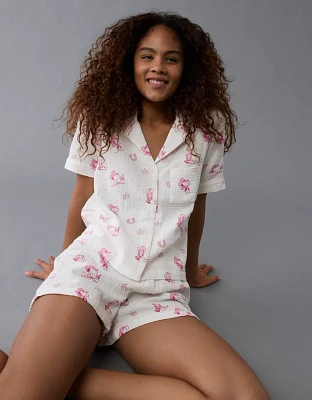 Pyjama en gaze de coton style western Snoopy AE
