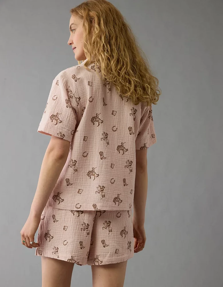 Pyjama en gaze de coton style western AE