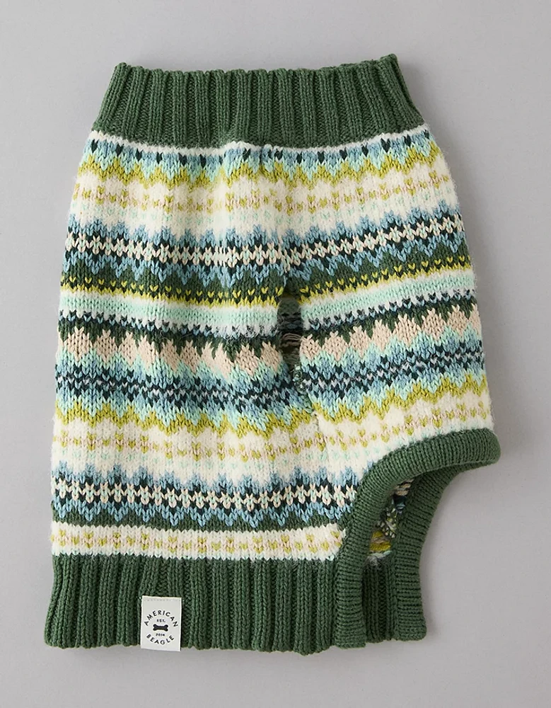 ABO Fair Isle Dog Sweater