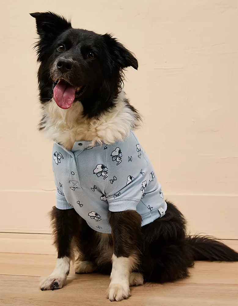 Pyjama pelucheux pour chien des Fêtes Snoopy ABO