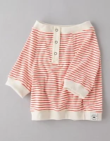 ABO Striped Plush PJ Top