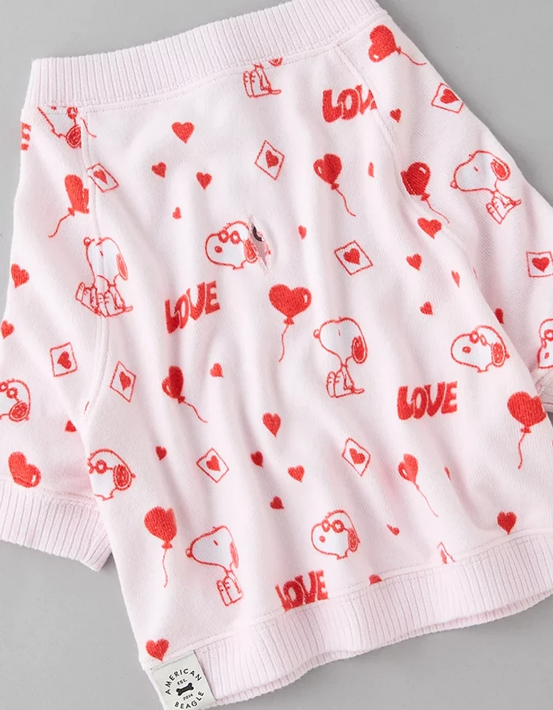 ABO Snoopy Valentine's Day Plush Dog PJ Set