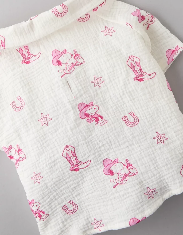 Chemisier western boutonné Snoopy ABO