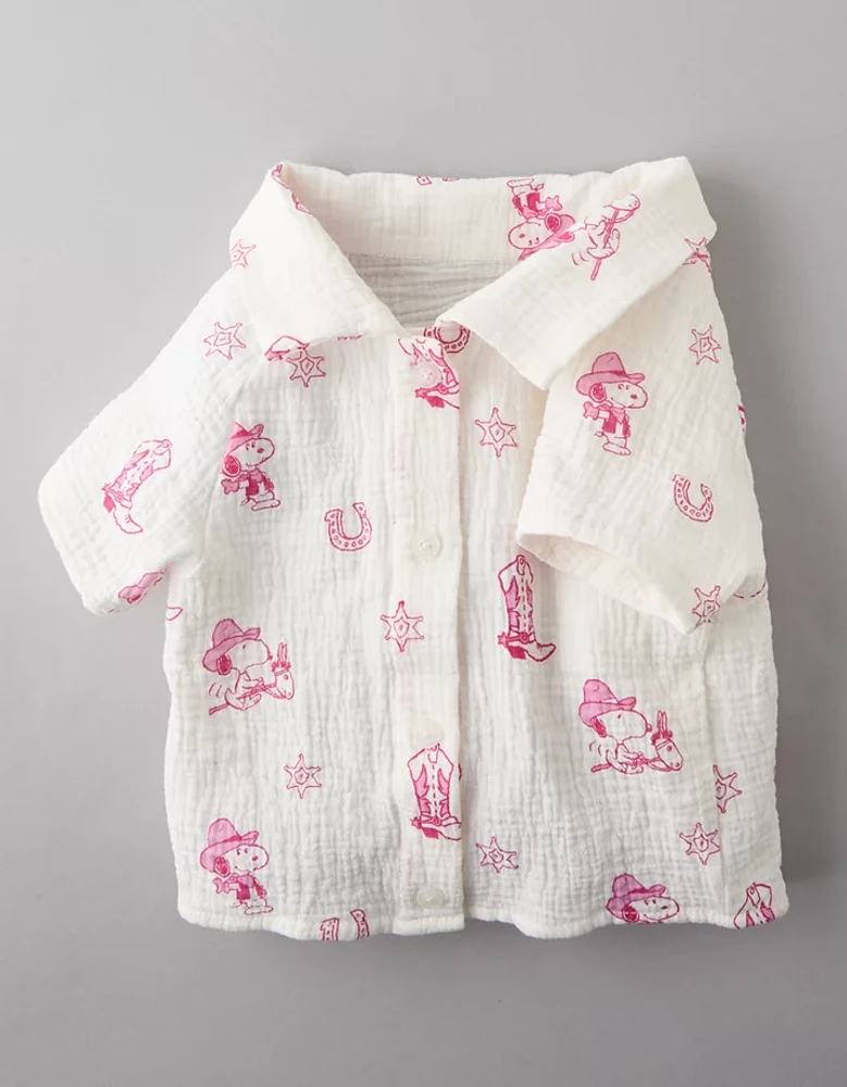 Chemisier western boutonné Snoopy ABO