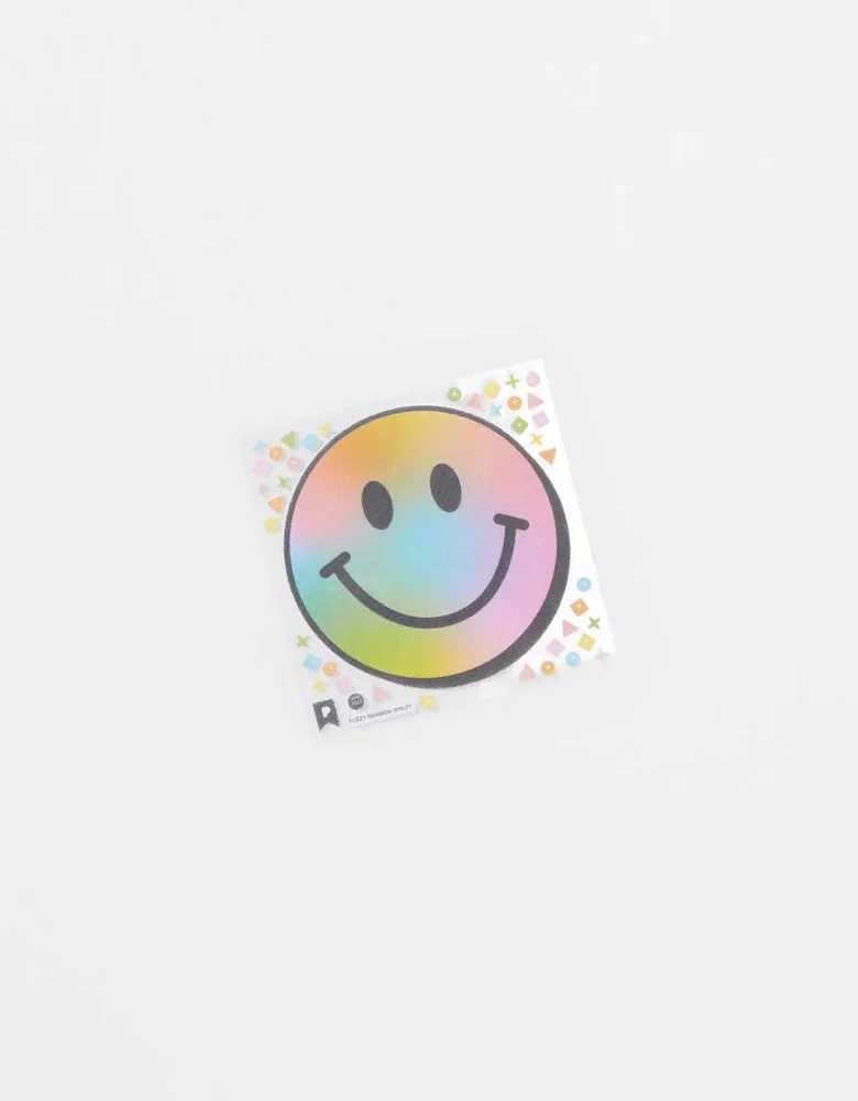 Pipsticks Fuzzy Rainbow Smiley Sticker