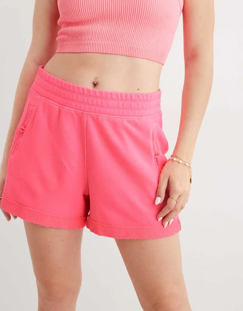 Aerie High Waisted Chillax Fleece Short