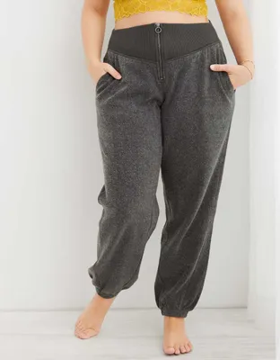 Aerie Sherpa Fleece Corset Jogger