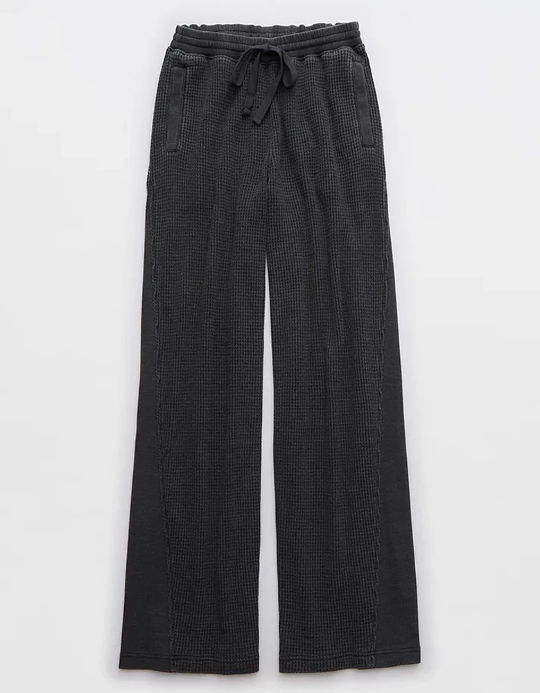 Aerie Waffle Wide Leg Skater Pant