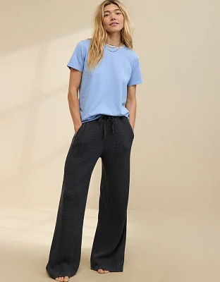 Aerie Waffle Wide Leg Skater Pant