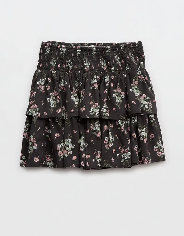 aerie, Skirts, Black Aerie Ruffled Skirt Size S