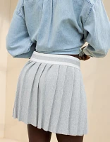 Aerie Pleated Sweater Mini Skirt