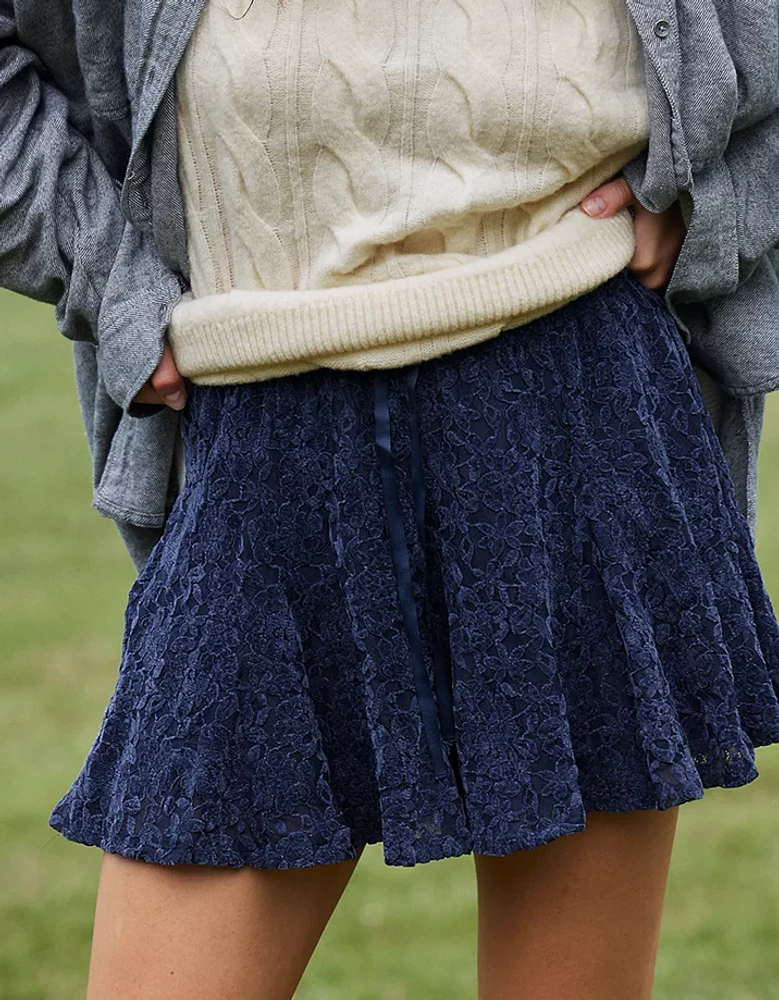 Aerie Lace Godet Skirt