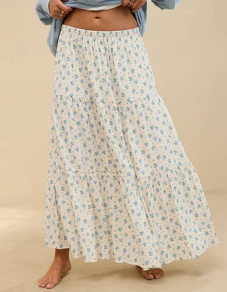 Aerie Tiered Maxi Skirt