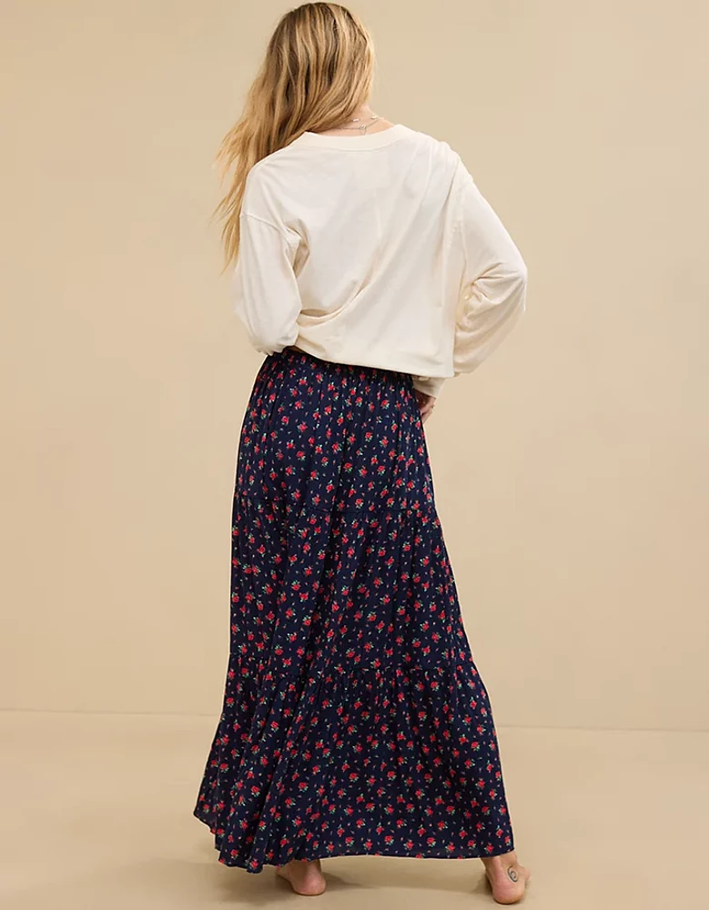 Aerie Tiered Maxi Skirt