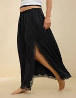 Aerie Satin Midi Skirt