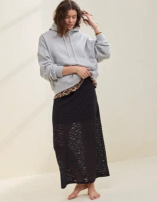 Aerie Vintage Lace Midi Skirt