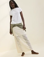 Aerie Vintage Lace Midi Skirt