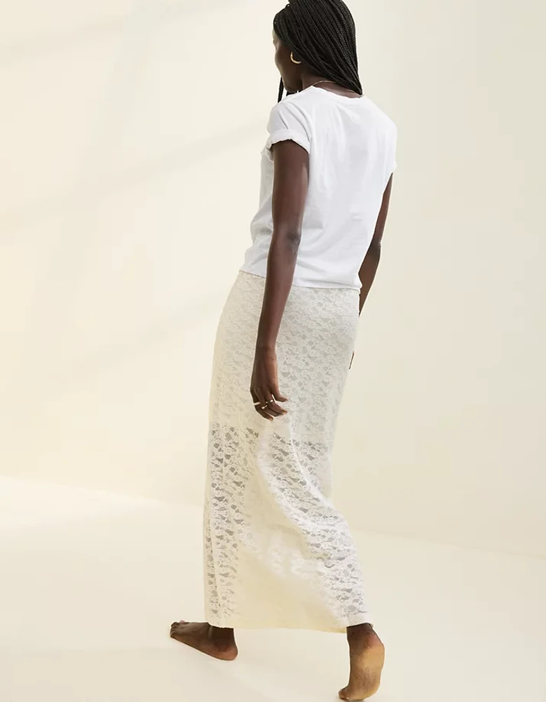 Aerie Vintage Lace Midi Skirt
