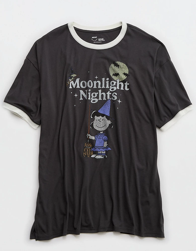 Aerie Halloween Peanuts Sleep Happens Night Tee