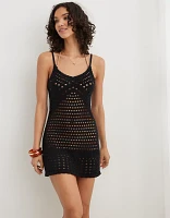 Aerie Crochet Cover Up Mini Dress