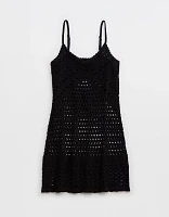 Aerie Crochet Cover Up Mini Dress