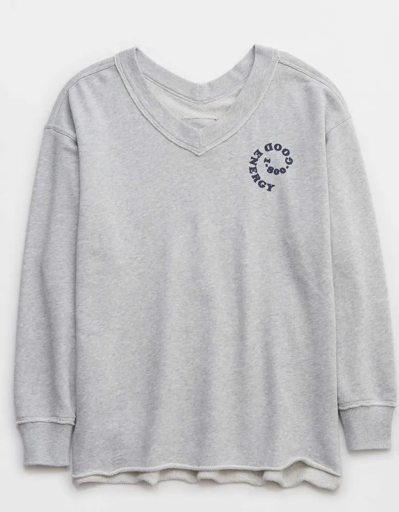 Aerie Wonder V-Neck Sweatshirt