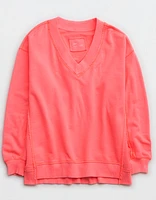 Aerie Vacay Every Day V Neck Sweatshirt