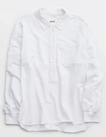 Aerie Take It Easy Popover Polo Sweatshirt