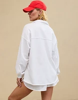 Aerie Take It Easy Popover Polo Sweatshirt