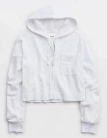 Aerie Cropped Full Zip Hoodie