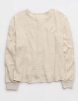 Aerie Waffle Henley Shirt