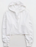 Aerie Cropped Open Neck Hoodie