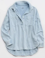 Aerie Popover Polo Sweatshirt