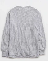 Aerie Long Weekend Waffle Sweatshirt