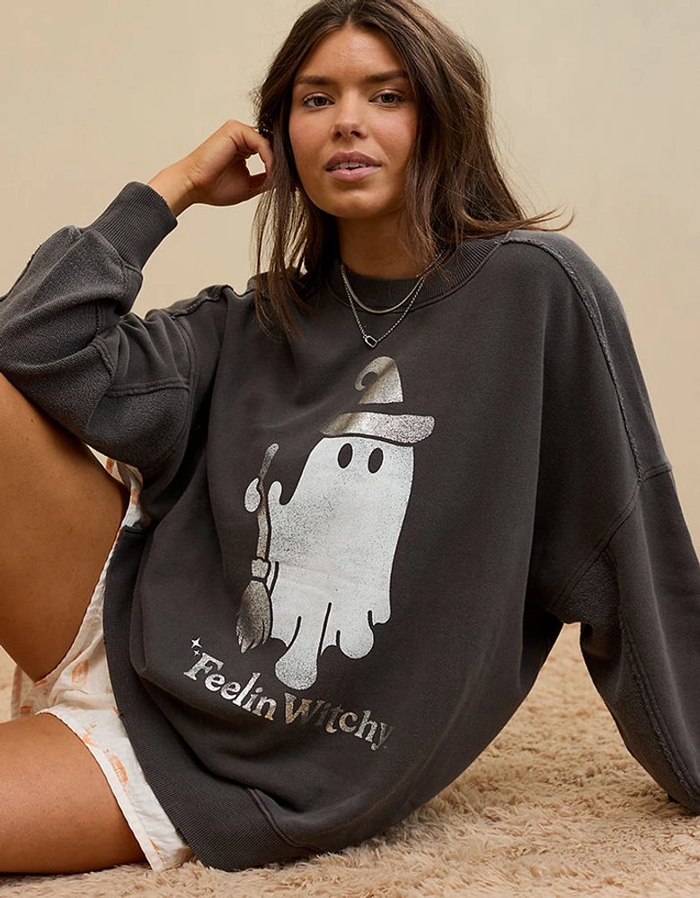 Aerie Halloween Big Chill Crew Sweatshirt