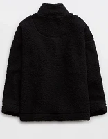 Aerie Sherpa Quarter Zip Sweatshirt