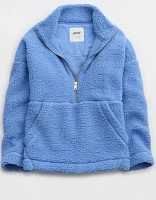 Aerie Sherpa Quarter Zip Sweatshirt