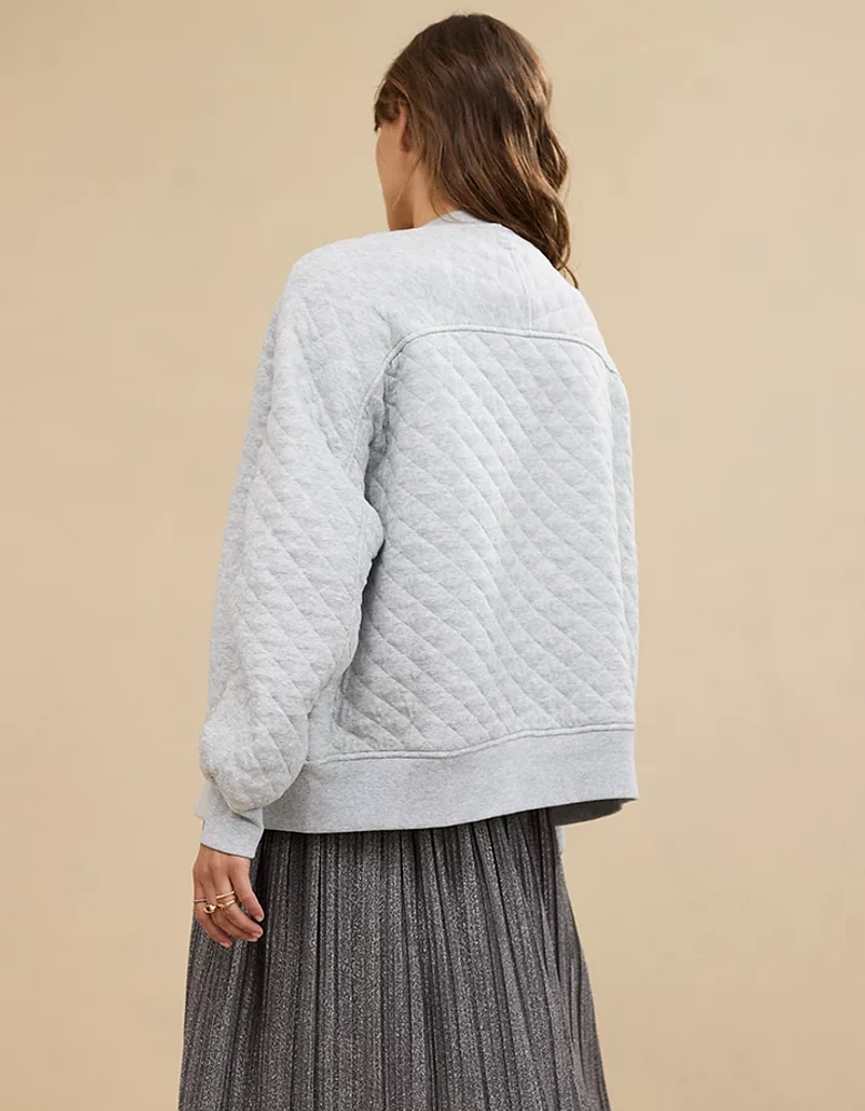 Aerie Quilted Cardi Bomber