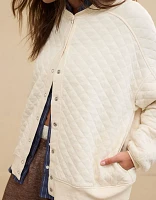 Aerie Quilted Cardi Bomber