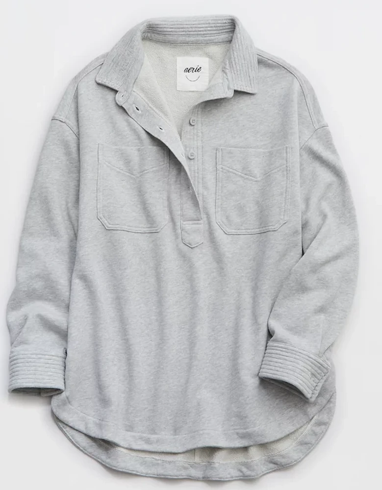 Aerie Popover Polo Sweatshirt