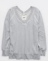 Aerie Downtime V-Neck Sweatshirt