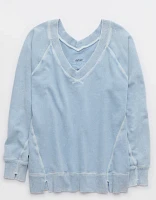 Aerie Downtime V-Neck Sweatshirt