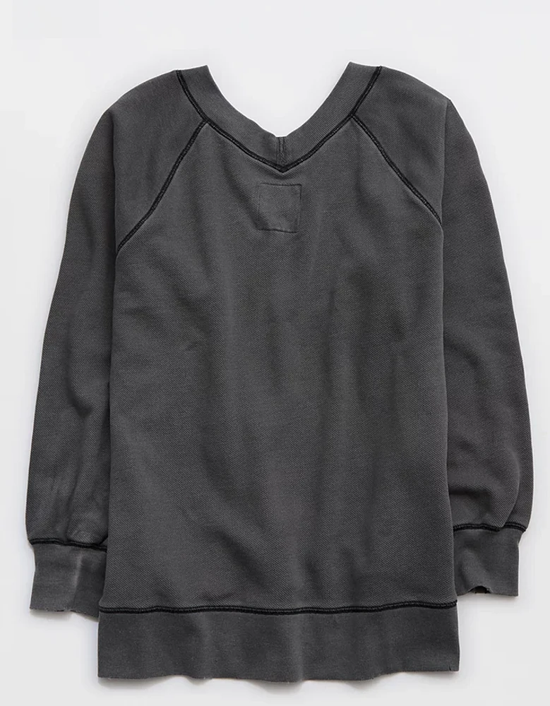 Aerie Downtime V-Neck Sweatshirt