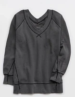 Aerie Downtime V-Neck Sweatshirt