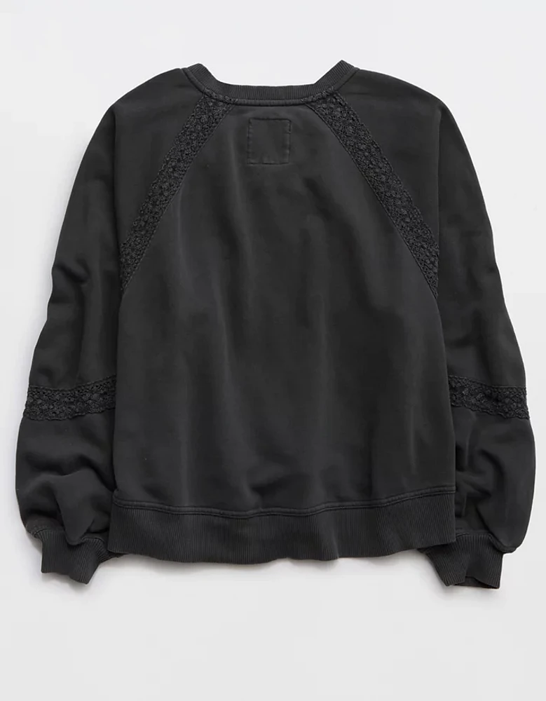 Aerie Hey Crochet Sweatshirt