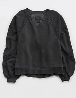 Aerie Hey Crochet Sweatshirt